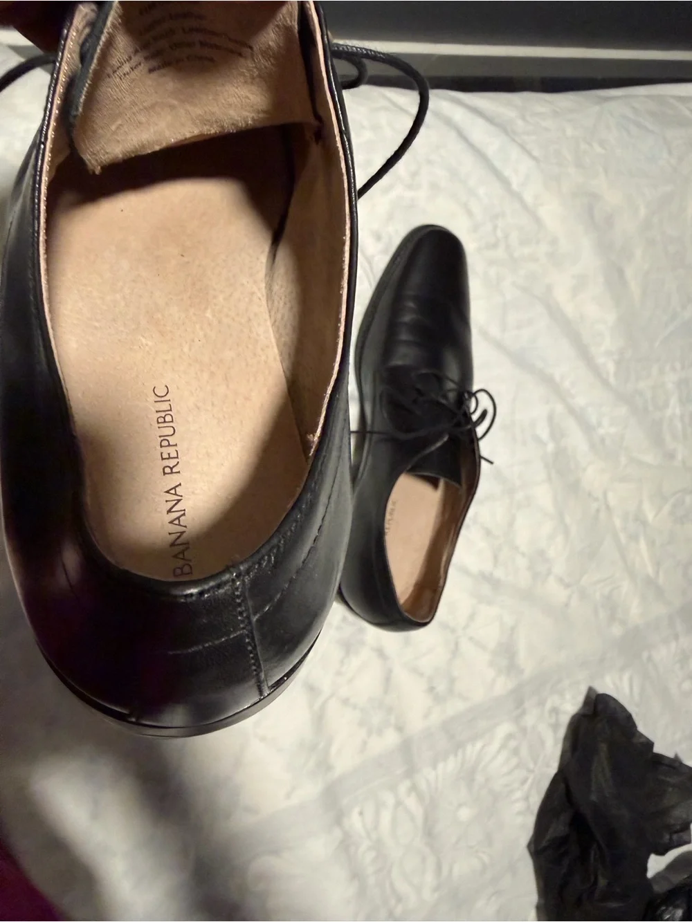 Banana Republic Black Leather Derby Dress Shoes size 11M